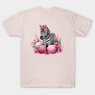 Pink Christmas Zebra T-Shirt